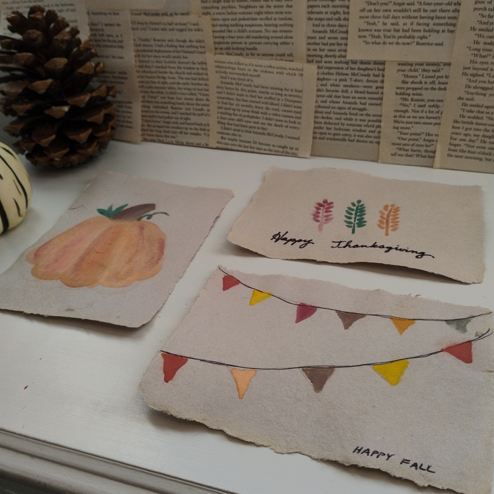 Festive Fall Greeting Cards Set - Picture 1 of 6